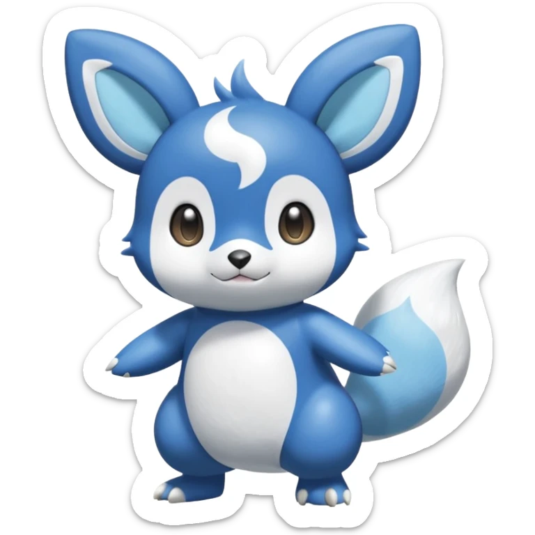 Shiny Minccino-Piplup-Prinplup-Oshawott-Meowstic-Hybrid (Full body) sticker