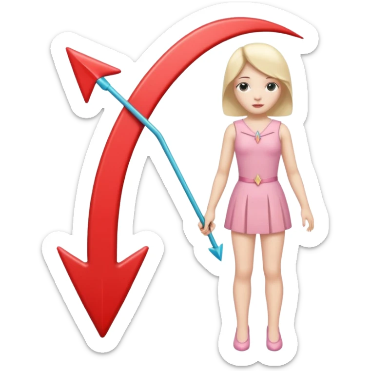 The male symbol but the male arrow is bent/curved downwards, and there is a female stem too so its like a sissy icon (a sissy/feminine boy icon), for sissy boys, sissy girls sticker