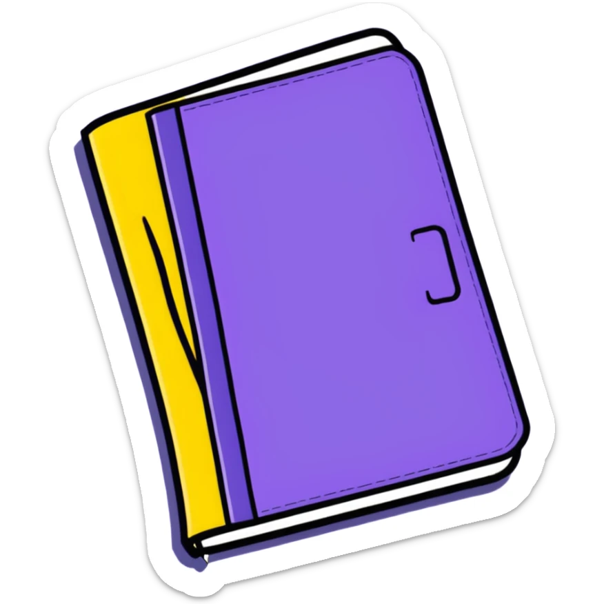 Closed purple book identical to the red book emoji 📕 but purple colored with "VOL. 5" written on the cover sticker
