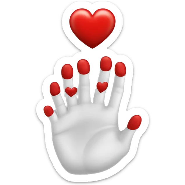 Un gros nounour qui tient entre ses mains un coeur rouge avec des yeux en coeur  sticker