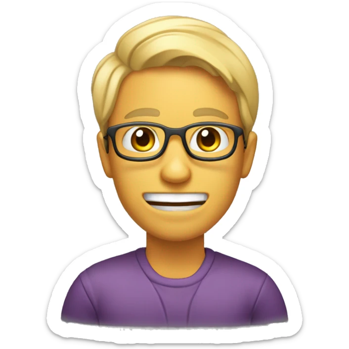 hola, crea una profesora de lenguaje y literatura deseando "suerte" en su examen sticker