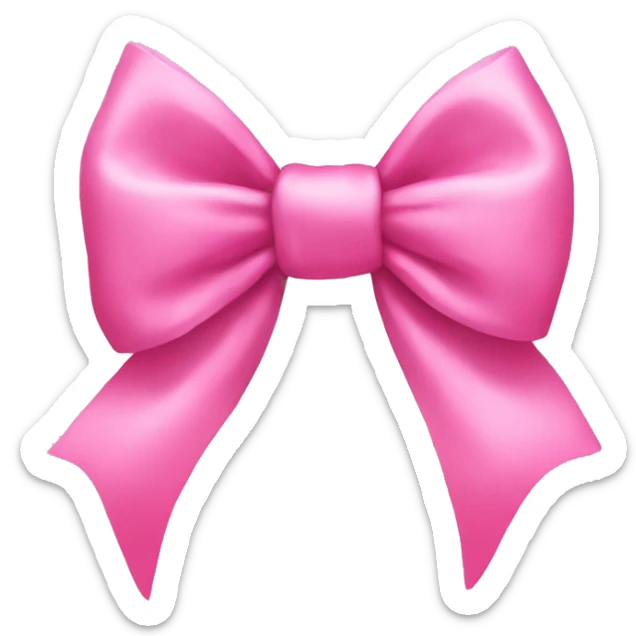 pink bow sticker