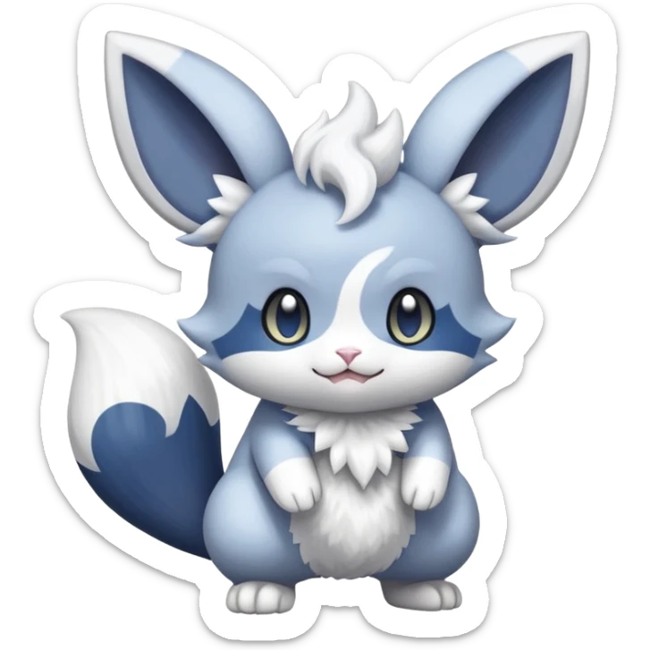 Meowstic-Minccino-Espurr-Fakémon-hybrid-creature (full body)  sticker