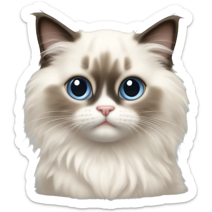Ragdoll kitten sitting sticker