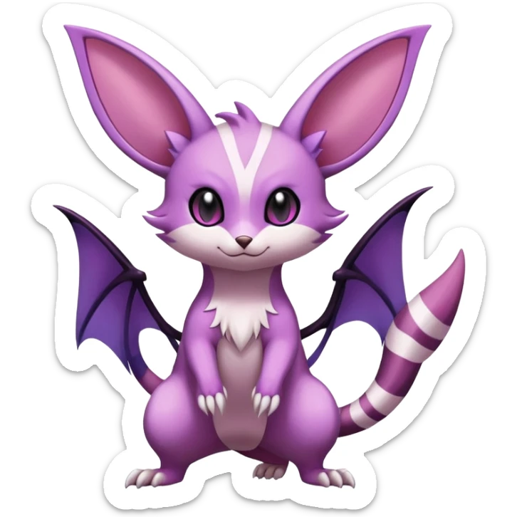 Shiny Furret-Espeon-Furret-Noibat-Noivern-Hybrid (Full body) sticker