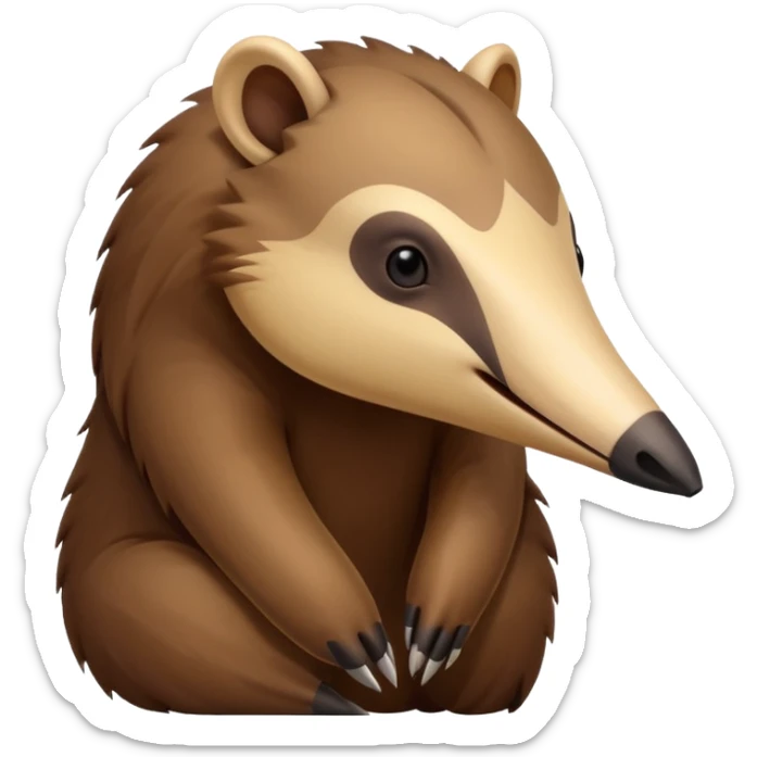 the animal is "anteater" oso hormiguero  sticker