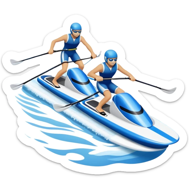 A pair of water skis in close-up glide through the water without a human sticker