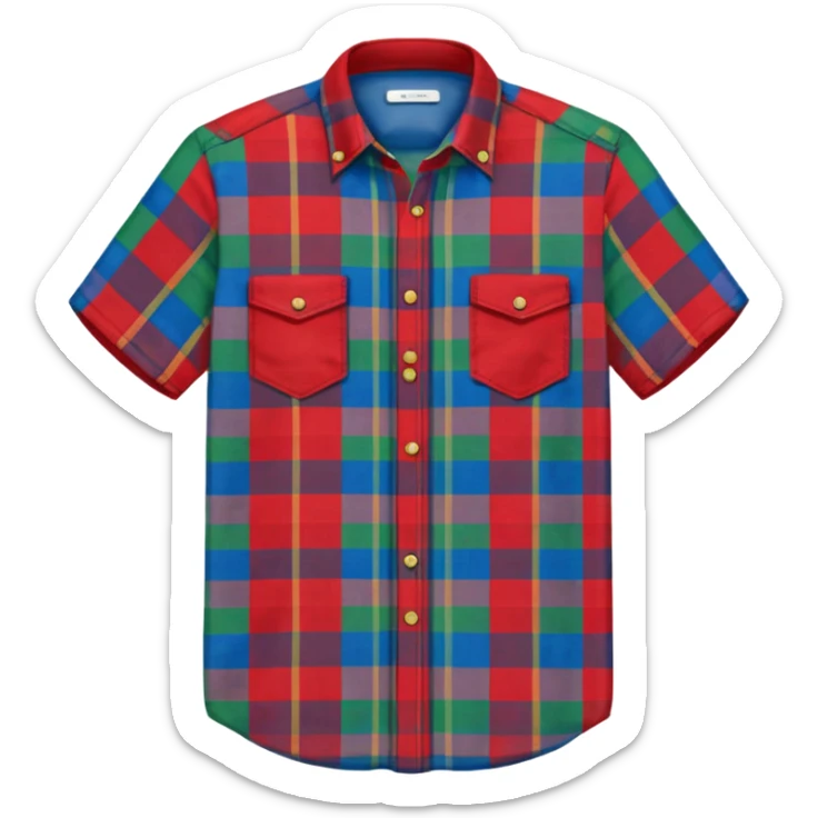madras plaid shirt sticker