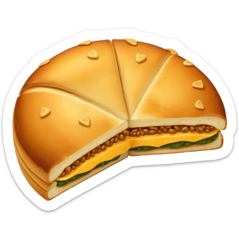 Panzerotto is a classic Italian street food from southern Italy. Best described as a folded pizza, fried until crispy golden brown, with a rich filling on the inside. It is a half moon shape sticker