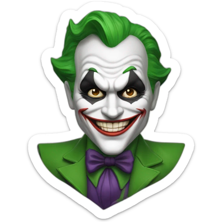 Le joker de Batman qui esquisse un grand sourire sticker