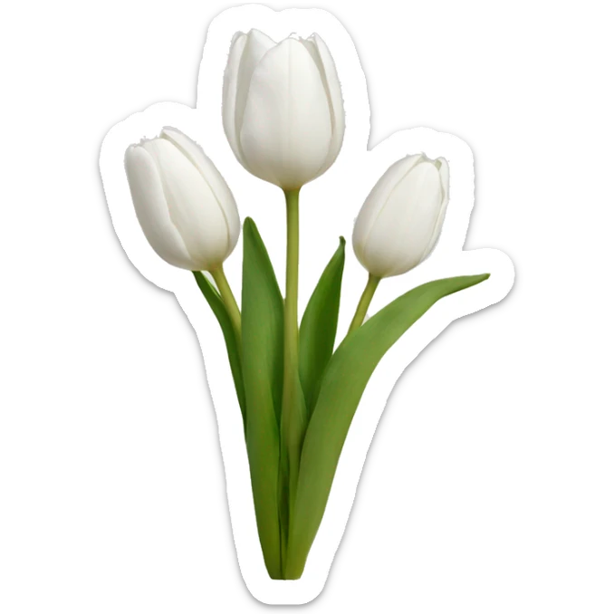 White tulips  sticker