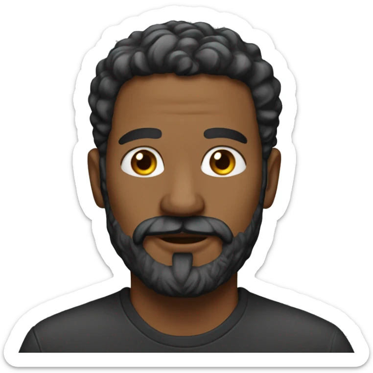 Realistic man with facial hair sticker