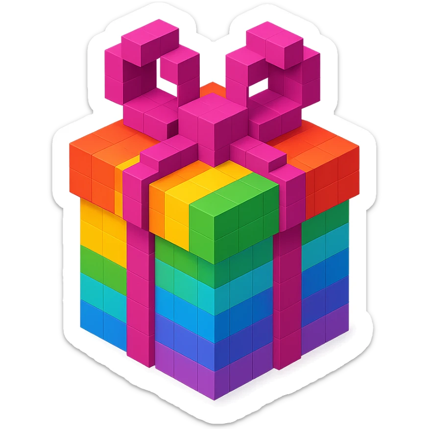 Rainbow gift sticker