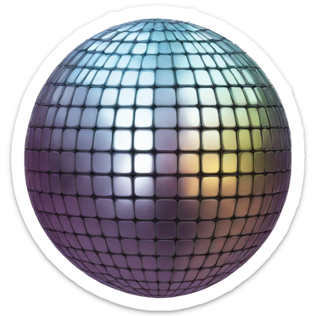 Disco ball sticker