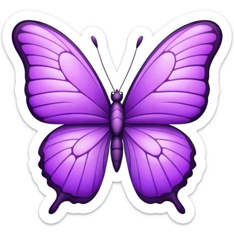 Purple butterfly sticker