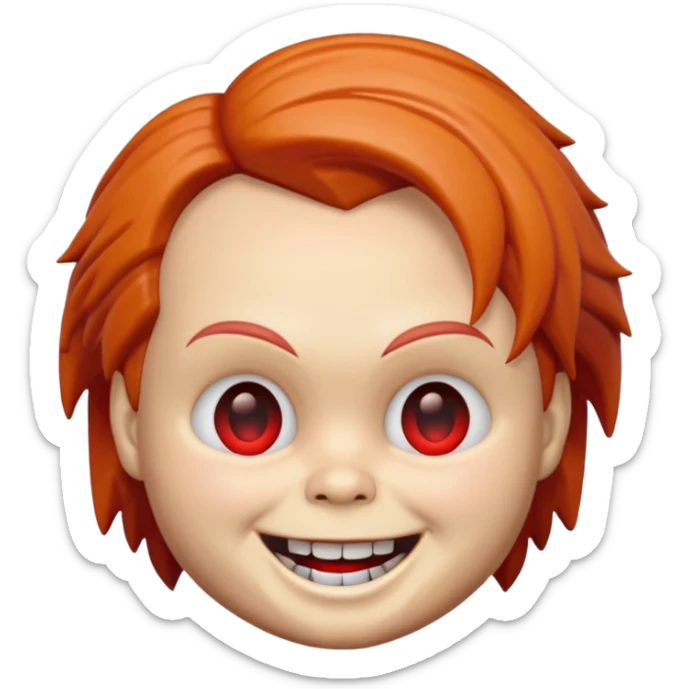 Un emojin de chuky sticker