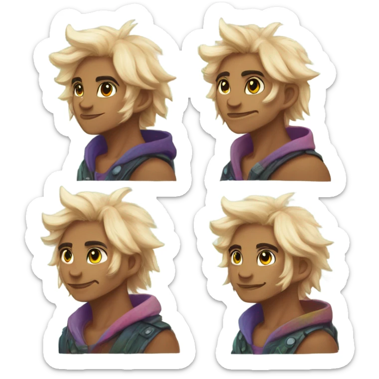 Colorful Fionbri by Falvie-Griffsnuff-Kamirah-LiLaiRa sticker