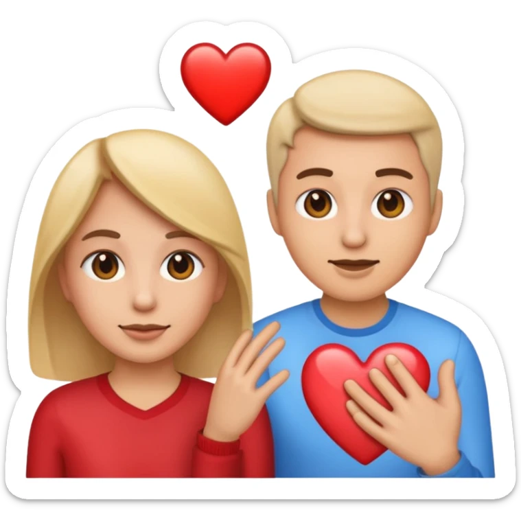 Make the emoji accurate to the person in the image and make a live emoji with a live heart sticker