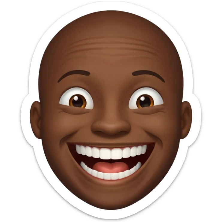 A black man laughing sticker