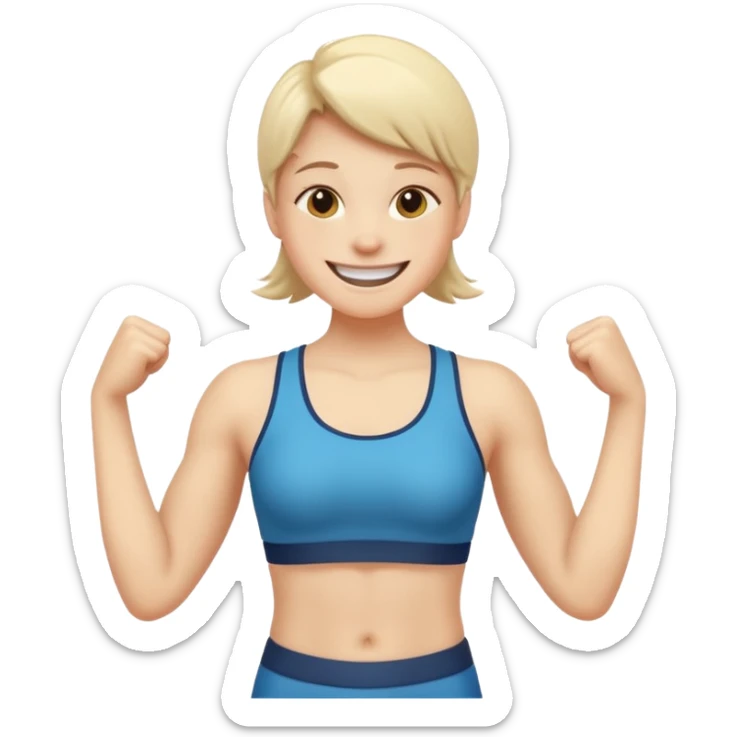 Ich fühle mich fröhlich, weil ich taglich positive Lust habe. Außerdem habe ich gestren Unfall gemacht. Uhhh aber … ich bin stark 💪🏼🦿🦾 sticker