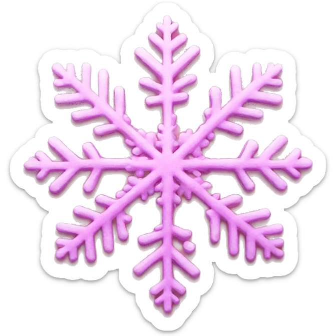 Pink snowflake sticker