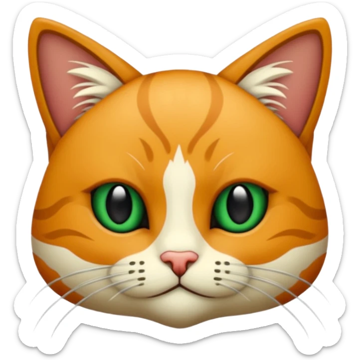 Bir siyah renkli kedi gözleri yeşil ve oturuyor sticker