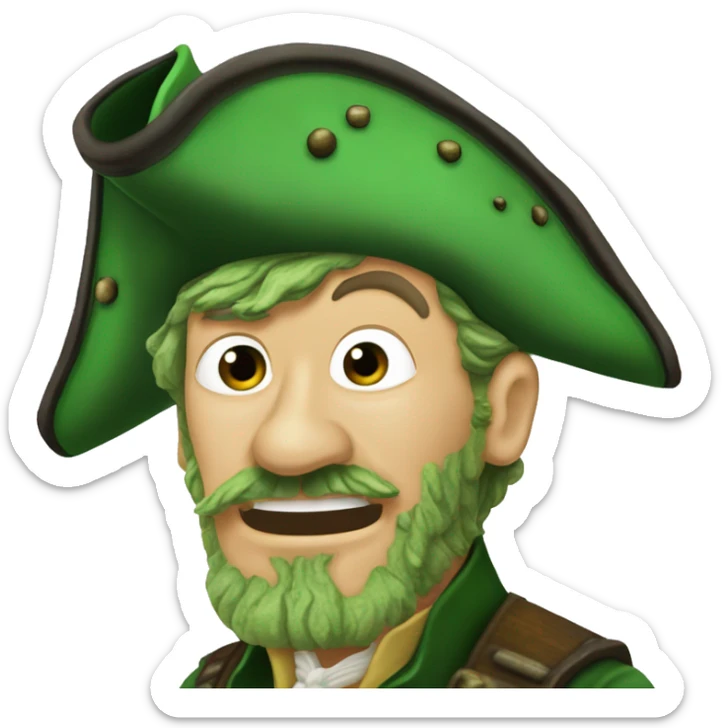 Bootstrap Bill Turner from Pirates of the Caribbean, in his green, barnacle-encrusted, state. sticker