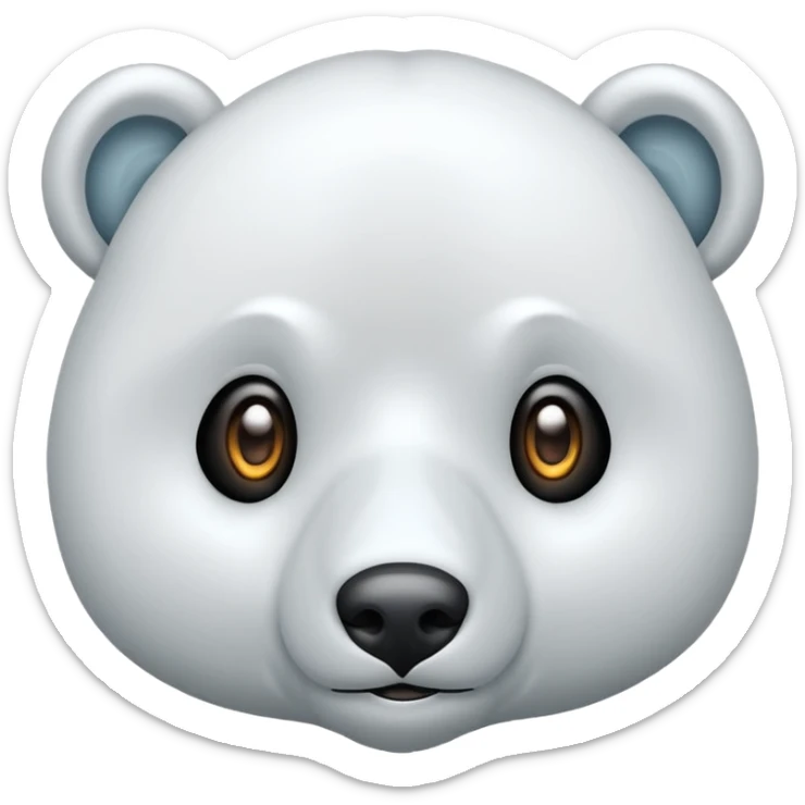 Puedes hacer un oso polar el cual este con un ojo cerrado y el otro abierto  sticker