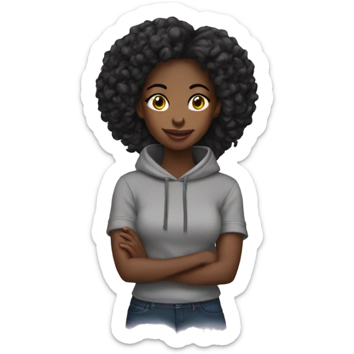 Black girl hoodie  sticker