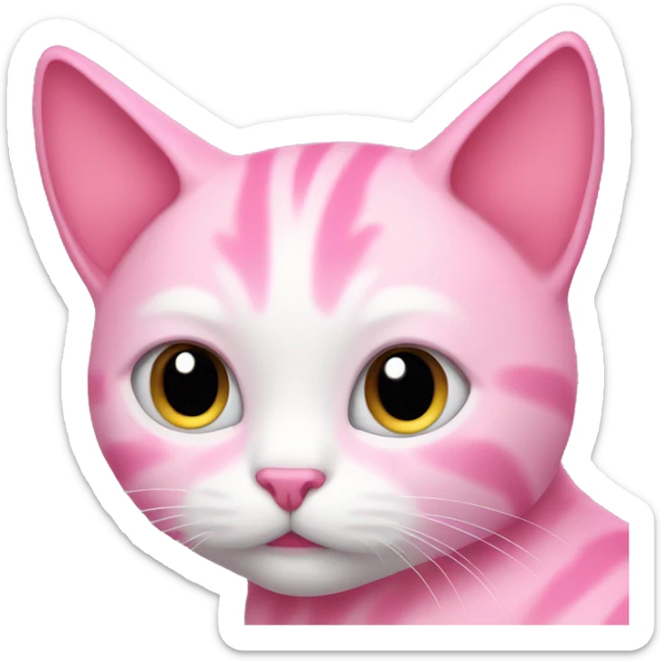pink cat sticker