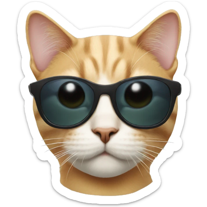 Cat with sunglasses sticker
