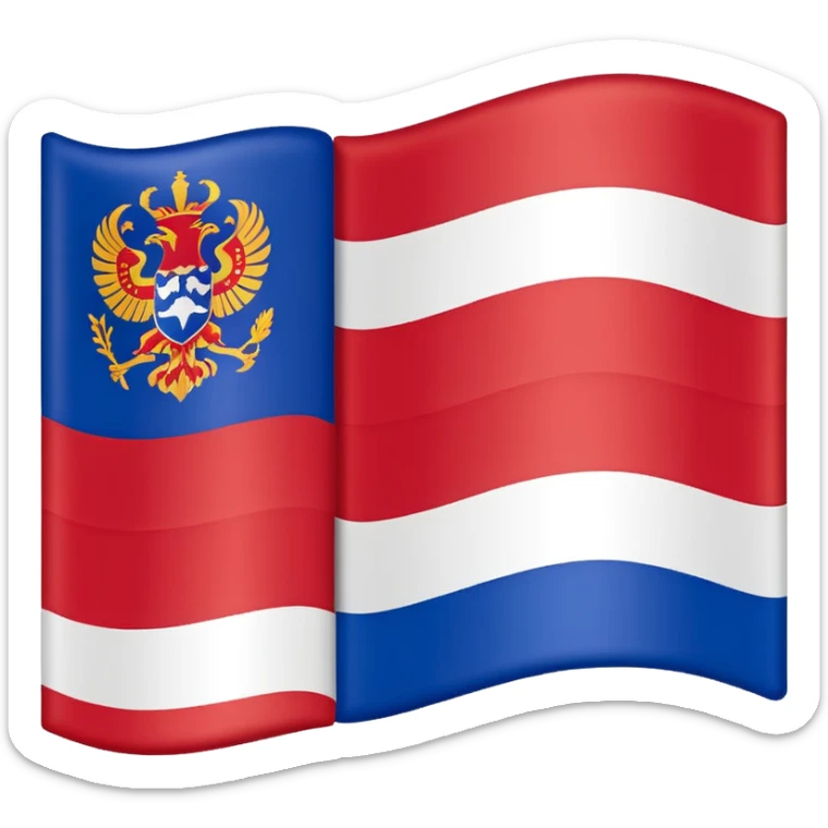A flag of republic of srpska just colors red blue and white that's it sticker