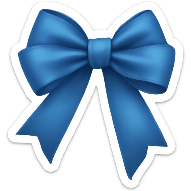 blue bow sticker