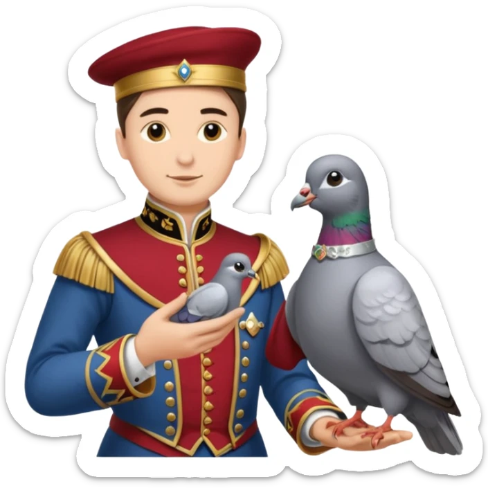 Fanfare as a lord has received a carrier pigeon from a fellow lord. Make sure to include the lord sticker