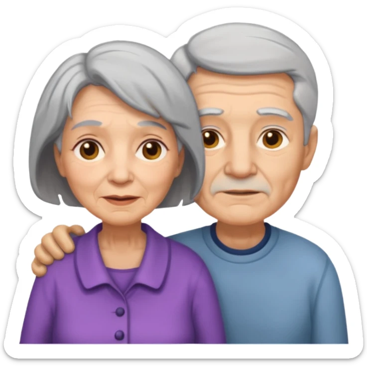 lo mismo que estas haciendo solo coloca alado de la abuela un hombre sticker