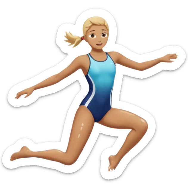 Artistic swimming with the legs out of the water sticker