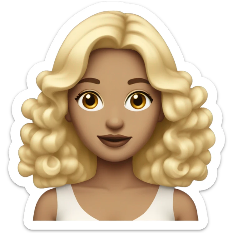 Blonde Girl with long hair in high society in New York  sticker