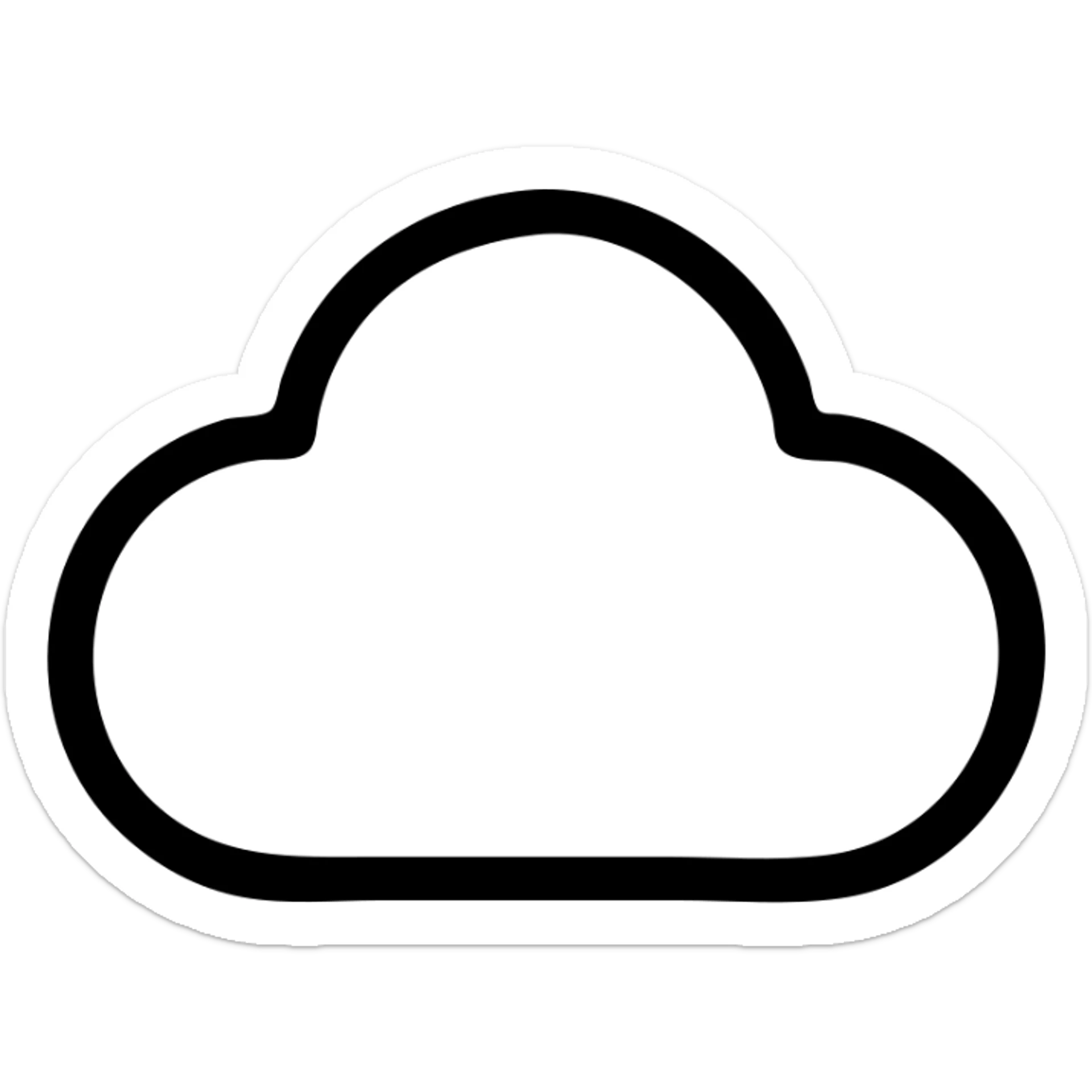 облако 4 выступами sticker