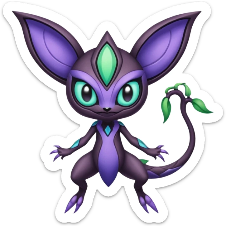 Colorful Exotic Meloetta-Sableye-Virizion-Venom-Stitch-Fakémon-creature-hybrid sticker