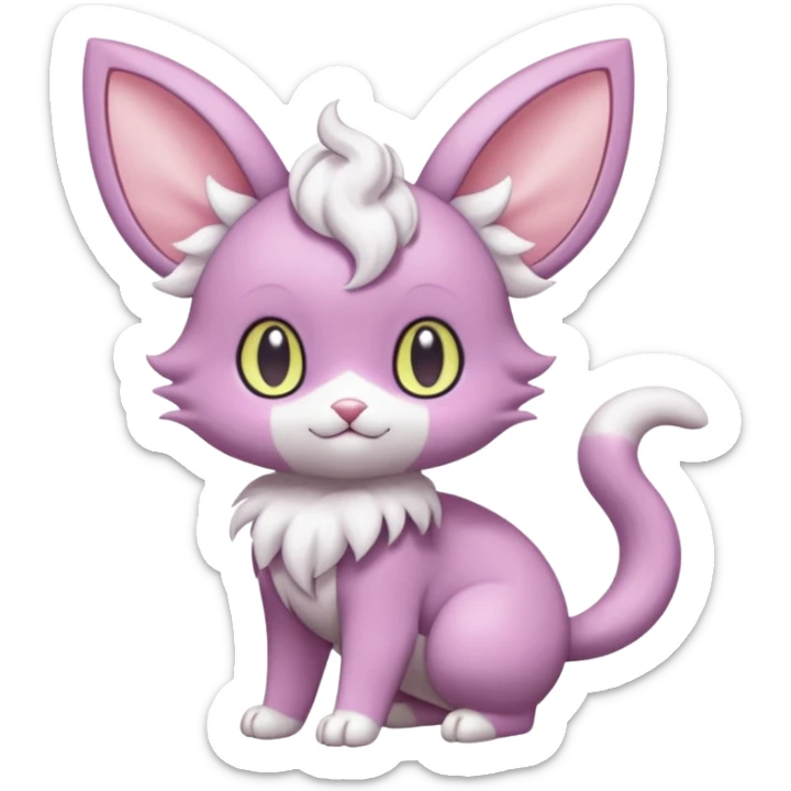  Fey Toony Espurr-Minccino-Skitty-Delcatty-Sprigatito-Purrloin-fusion-hybrid sticker