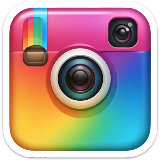 Genarate me png type emoji of instagram Logo I want the emoji exactly looking like instagram logo sticker