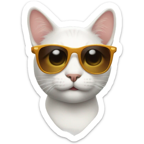 Cat with sunglasses sticker