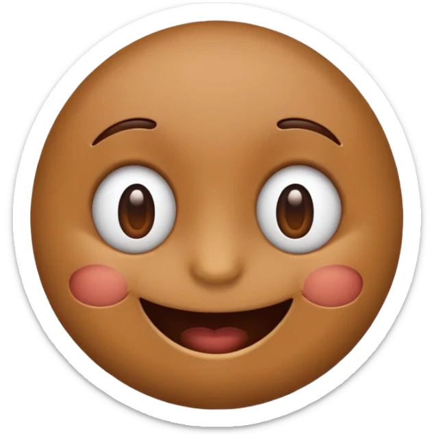 Cute emoji brown sticker
