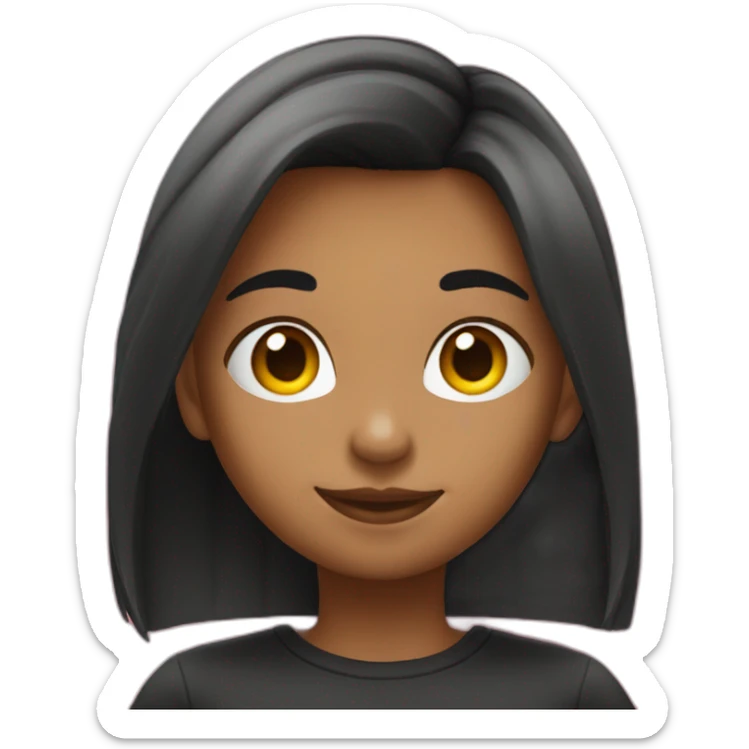 Coeur rode briser avec un emoji fille noir qui sent fut sticker