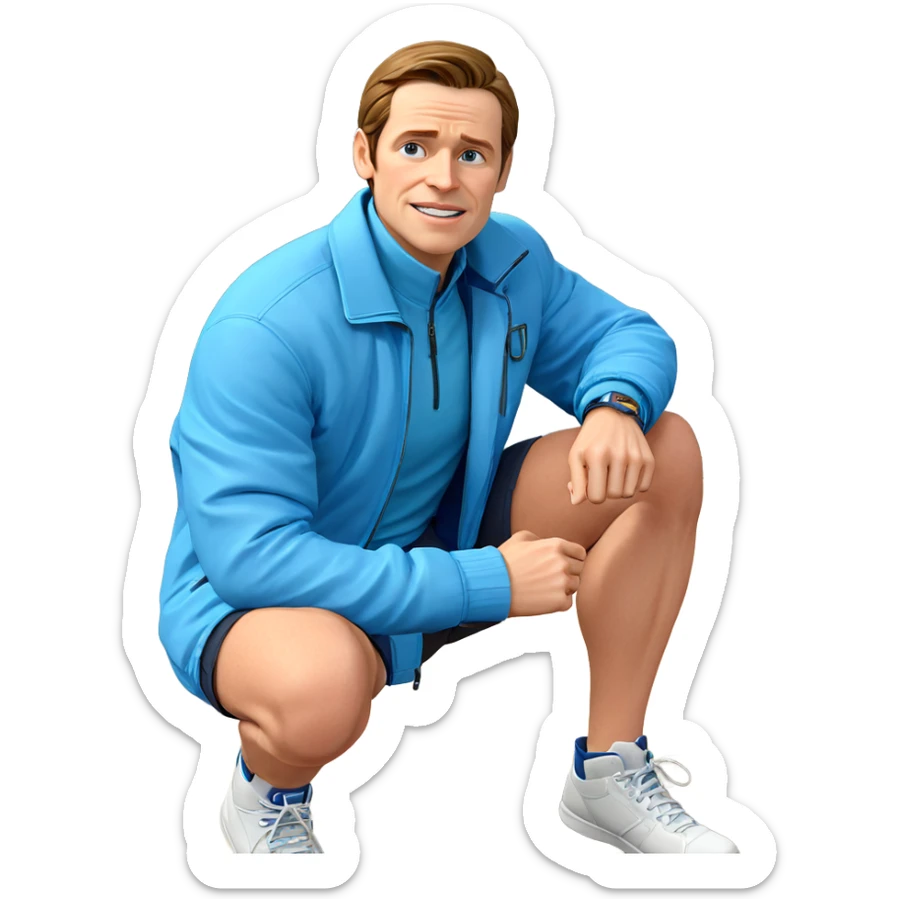 boy in blue jacket outdoors sticker