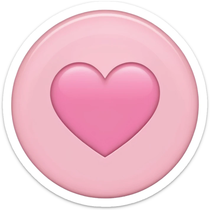 "Plain light pink circle emoji. No heart, face, or icons. Match the Notion pink heart (🩷) color and subtle gloss." sticker