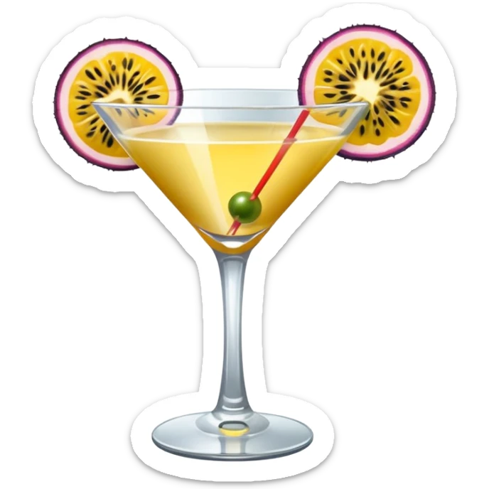 pornstar martini. the passion fruit slice should be on top of the liquid. not on the rim sticker