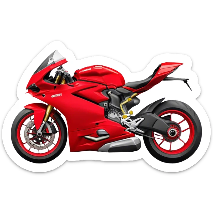 Ducati Panigale (Sportbike) - Ducati Panigale V4 (Model Year: 2022) (Iconic colour: Red) sticker