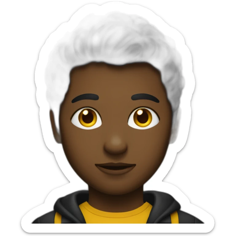 Personne noir avec les yeux rouges et jaunes sticker