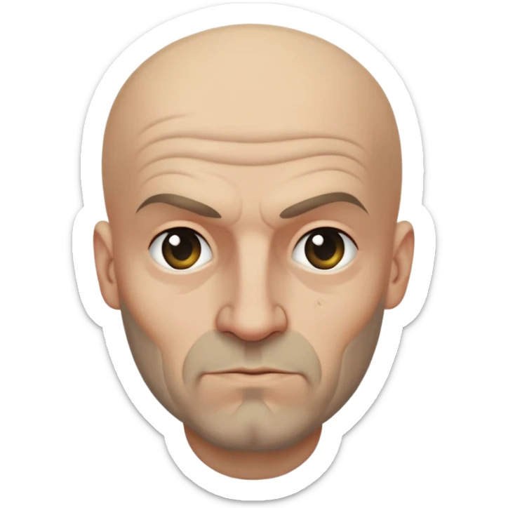 bald caucasian pirate sticker